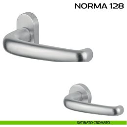 Maniglia per porta Norma 128 Reguitti con rosetta ovale 2