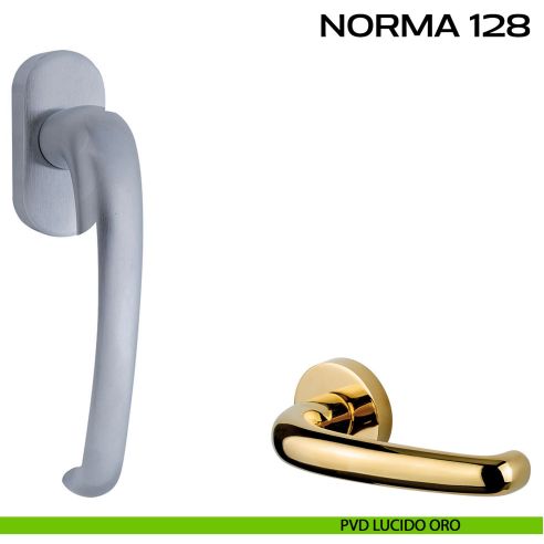 Maniglia per finestra martellina Norma 128 Reguitti pvd