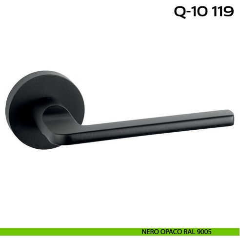 Maniglia per porta Q-10 119 Reguitti con rosetta tonda nero