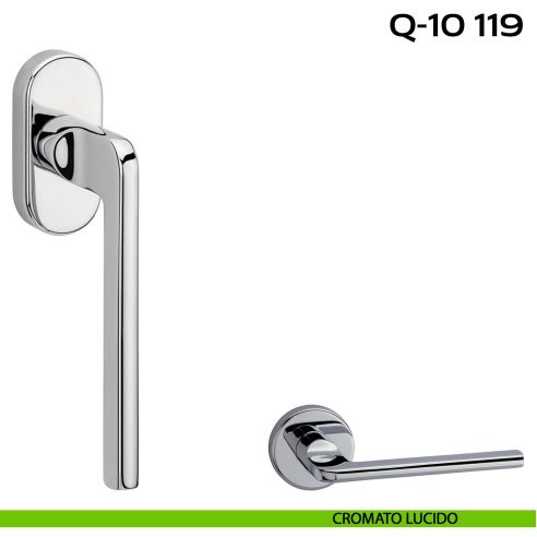 Maniglia martellina DK per finestra Q-10 119 Reguitti lucido