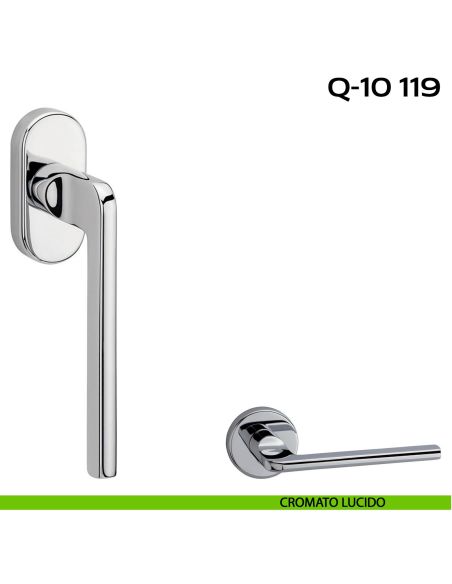 Maniglia martellina DK per finestra Q-10 119 Reguitti lucido