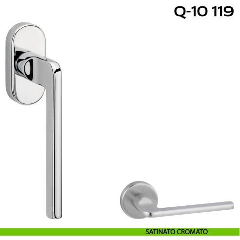 Maniglia martellina DK per finestra Q-10 119 Reguitti satinato