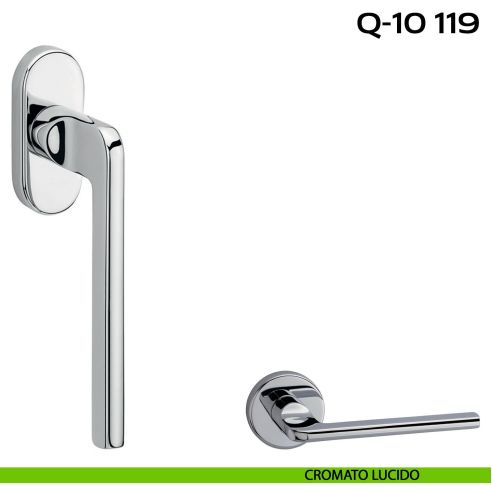 Maniglia martellina DK stretta per finestra Q-10 119 Reguitti lucido
