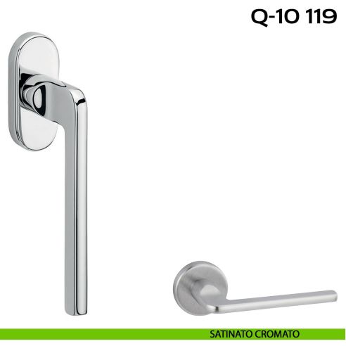 Maniglia martellina DK stretta per finestra Q-10 119 Reguitti satinato