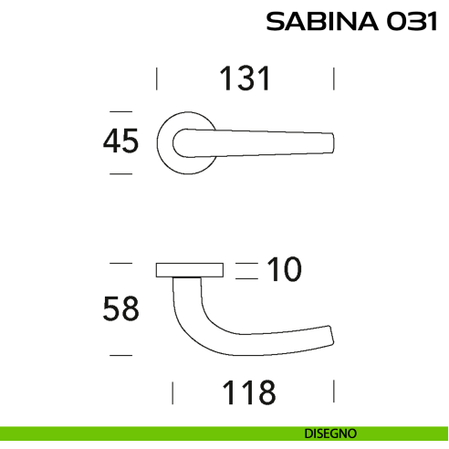 Maniglia per porta Sabina 031 Reguitti disegno