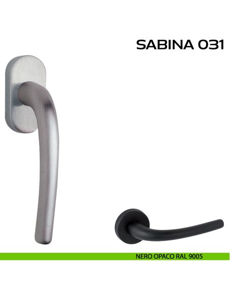Maniglia per finestra martellina Sabina 031 Reguitti nero