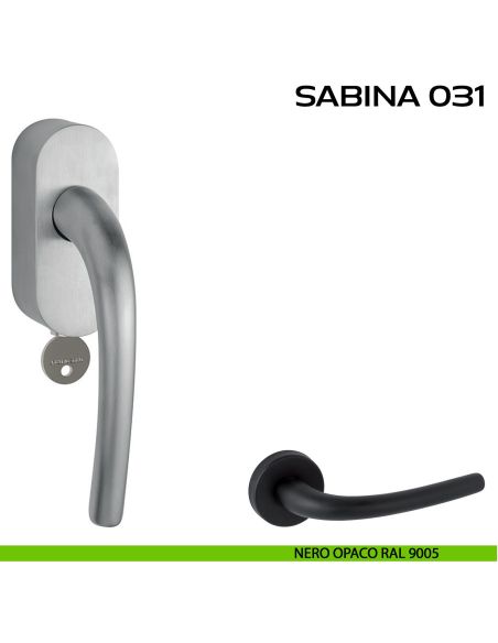 Maniglia per finestra martellina DK con chiave Sabina 031 Reguitti