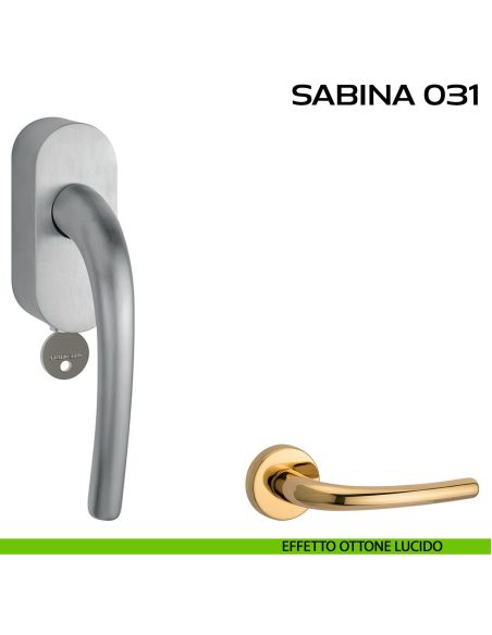 Maniglia per finestra martellina DK con chiave Sabina 031 Reguitti