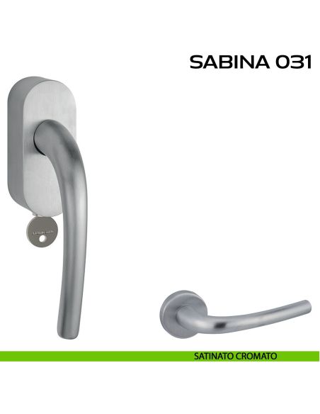 Maniglia per finestra martellina DK con chiave Sabina 031 Reguitti