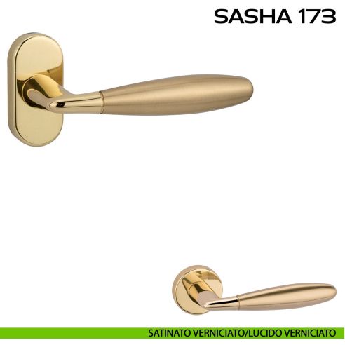 Maniglia per porta Sasha 173 Reguitti con rosetta ovale