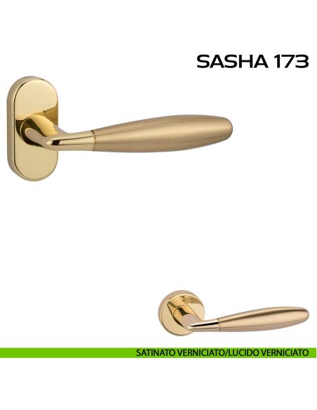 Maniglia per porta Sasha 173 Reguitti con rosetta ovale