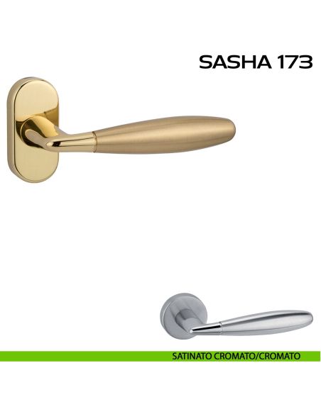 Maniglia per porta Sasha 173 Reguitti con rosetta ovale