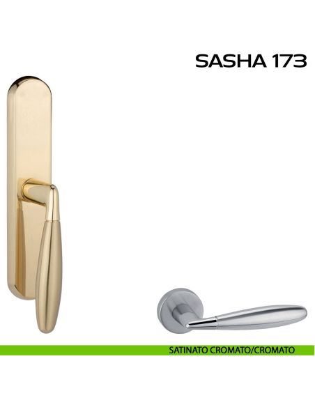 Maniglia per finestra cremonese Sasha 173 Reguitti satinato - cromato