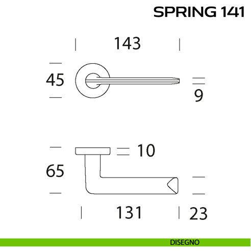 Maniglia per porta Spring 141 Reguitti disegno