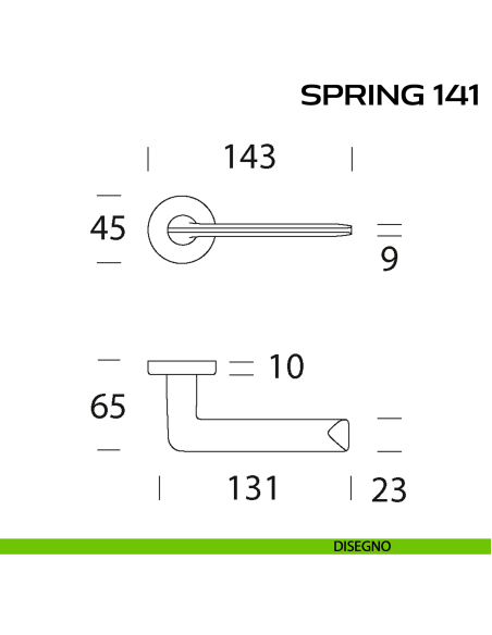 Maniglia per porta Spring 141 Reguitti disegno