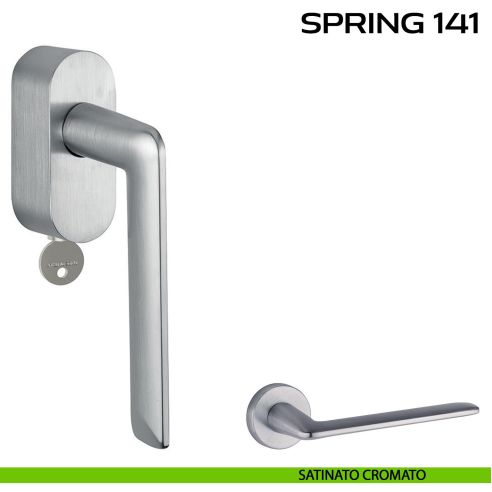 Maniglia per finestra DK con chiave e funzione TBT Spring 141 Reguitti cromato