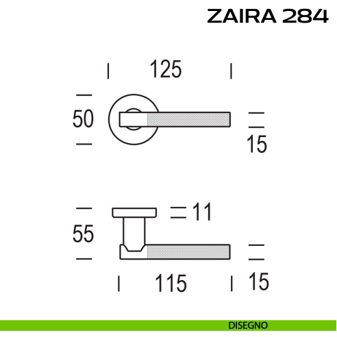Maniglia per porta Zaira 284 Reguitti con rosetta tonda