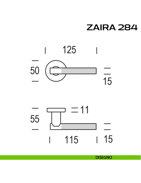 Maniglia per porta Zaira 284 Reguitti con rosetta tonda