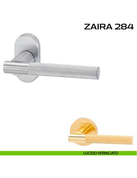 Maniglia per porta Zaira 284 Reguitti con rosetta ovale lucido