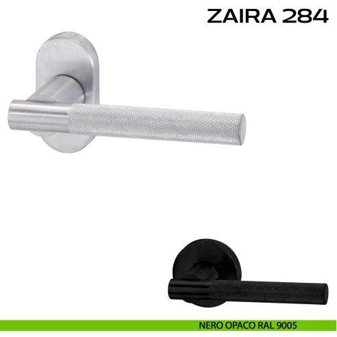 Maniglia per porta Zaira 284 Reguitti con rosetta ovale nero