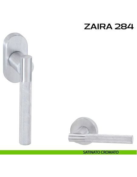 Maniglia martellina DK per finestra Zaira 284 Reguitti satinato cromato