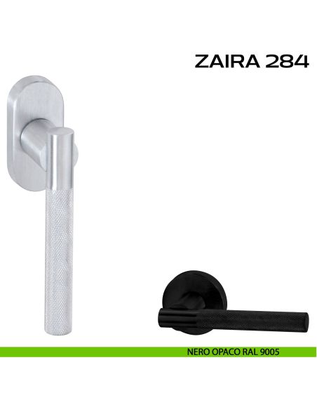 Maniglia martellina DK per finestra Zaira 284 Reguitti nero