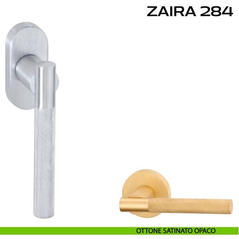 Maniglia martellina DK per finestra Zaira 284 Reguitti ottone satinato