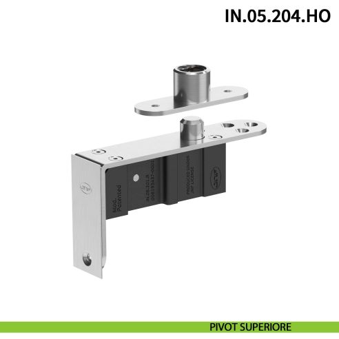 Cerniera pivot idraulica per porta a bilico JNF IN.05.204.HO chiusura automatica portata 100 kg Satinato