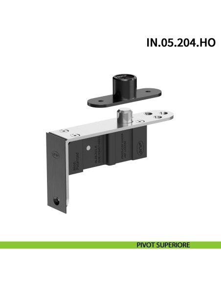 Cerniera a bilico Pivot idraulica per porta JNF IN.05.204.HO chiusura automatica portata 100 kg PVD Titanium Black