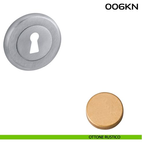 Bocchetta foro chiave tonda 006 Reguitti ottone rustico