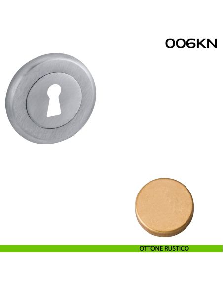 Bocchetta foro chiave tonda 006 Reguitti ottone rustico