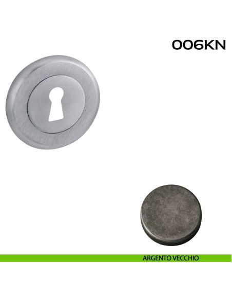 Bocchetta foro chiave tonda 006 Reguitti argento vecchio