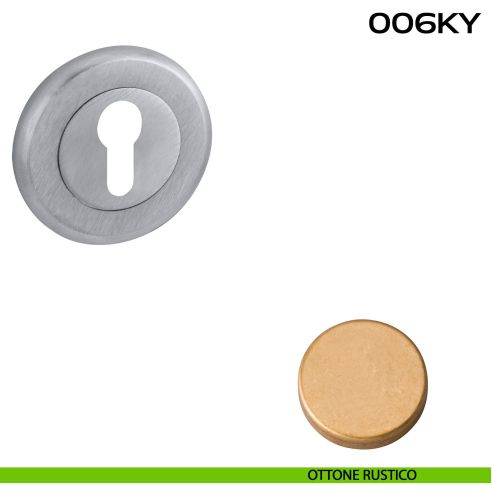 Bocchetta foro yale tonda 006 Reguitti ottone rustico