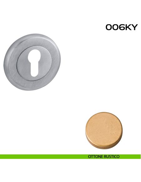 Bocchetta foro yale tonda 006 Reguitti ottone rustico