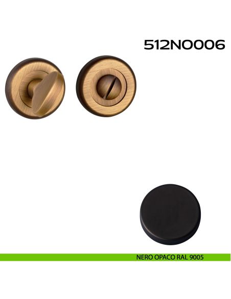 Nottolino WC tondo 512NO006 Reguitti nero