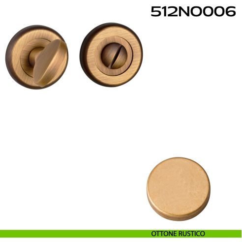 Nottolino WC tondo 512NO006 Reguitti ottone rustico