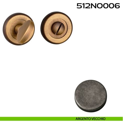 Nottolino WC tondo 512NO006 Reguitti argento vecchio