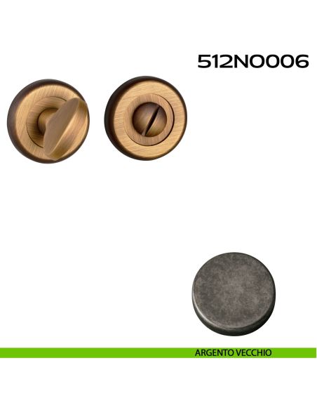 Nottolino WC tondo 512NO006 Reguitti argento vecchio