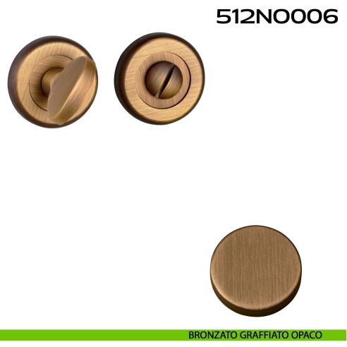 Nottolino WC tondo 512NO006 Reguitti bronzato graffiato opaco