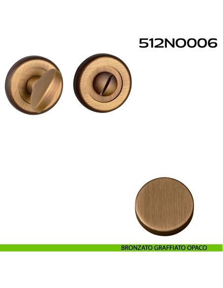 Nottolino WC tondo 512NO006 Reguitti bronzato graffiato opaco