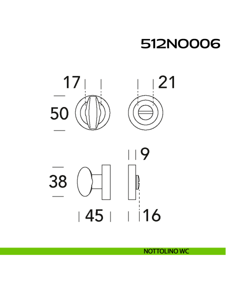 Nottolino WC tondo 512NO006 Reguitti disegno