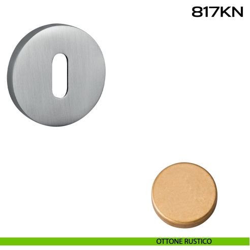 Bocchetta foro chiave tonda 817 Reguitti ottone rustico