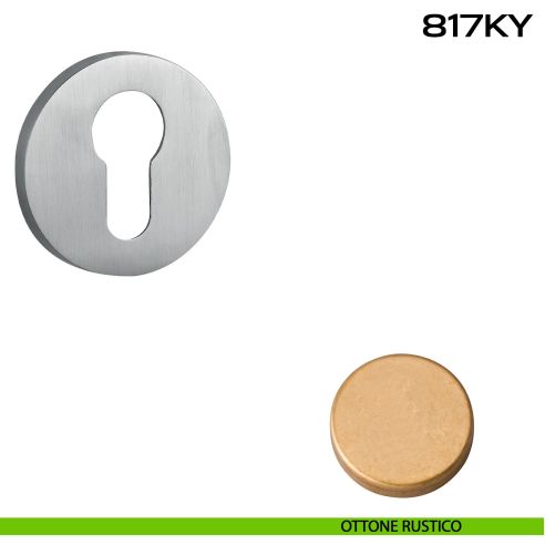 Bocchetta foro yale tonda 817 Reguitti ottone rustico