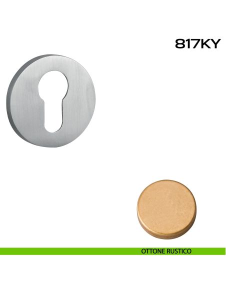 Bocchetta foro yale tonda 817 Reguitti ottone rustico