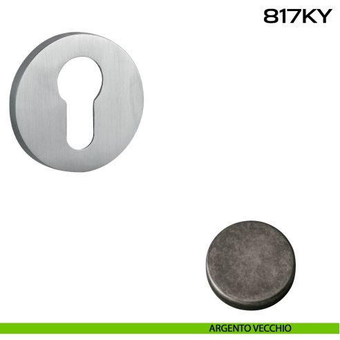 Bocchetta foro yale tonda 817 Reguitti argento vecchio