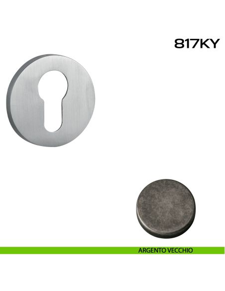 Bocchetta foro yale tonda 817 Reguitti argento vecchio