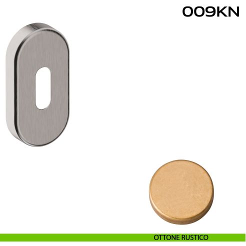 Bocchetta foro chiave ovale 009 Reguitti ottone rustico