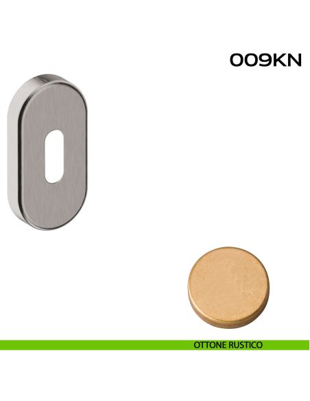 Bocchetta foro chiave ovale 009 Reguitti ottone rustico