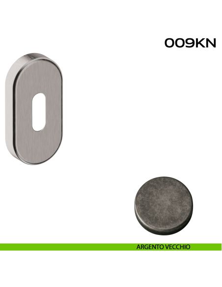 Bocchetta foro chiave ovale 009 Reguitti argento vecchio