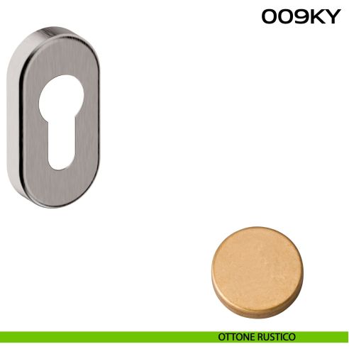 Bocchetta foro yale ovale 009 Reguitti ottone rustico